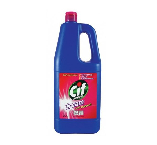 CIF CREAM WITH BLEACH 2L mleczko z wybielaczem do czyszczenia mocno zabrudzonych powierzchni CIF CREAM WITH BLEACH 2L mleczko z wybielaczem do czyszczenia mocno zabrudzonych powierzchni