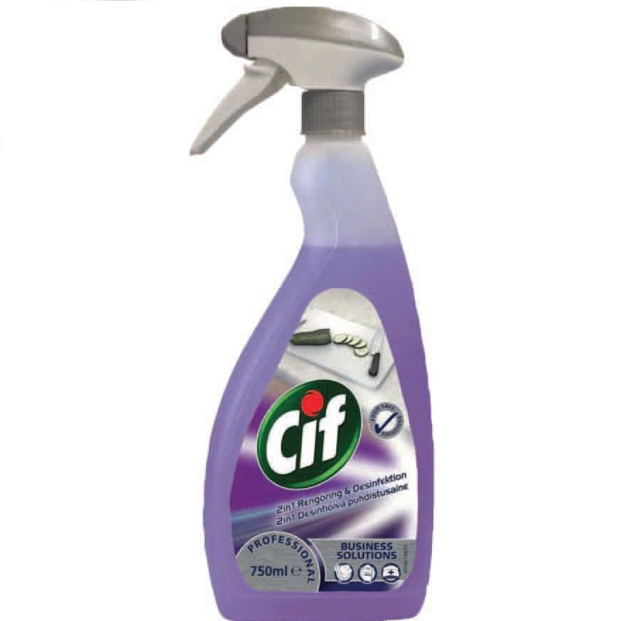 CIF PROFESSIONAL 2IN1 CLEANER DISINFECTANT CONCENTRATE 750ML skoncentrowany preparat myjąco-dezynfekcyjny CIF PROFESSIONAL 2IN1 CLEANER DISINFECTANT CONCENTRATE 750ML skoncentrowany preparat myjąco-dezynfekcyjny
