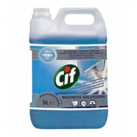 CIF PROFESSIONAL WINDOW & MULTI SURFACE CLEANER 5L preparat przeznaczony do mycia powierzchni szklanych i wielu powierzchni zmyw