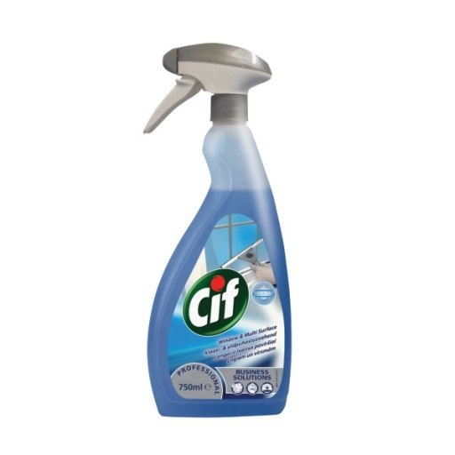 CIF PROFESSIONAL WINDOW & MULTI SURFACE CLEANER 750ML preparat przeznaczony do mycia powierzchni szklanych i wielu powierzchni z CIF PROFESSIONAL WINDOW & MULTI SURFACE CLEANER 750ML preparat przeznaczony do mycia powierzchni szklanych i wielu powierzchni z