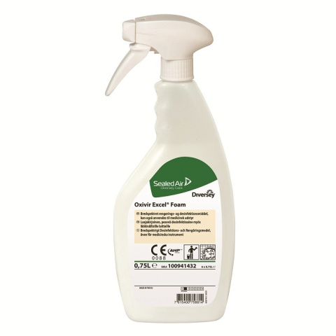 OXIVIR EXCEL FOAM 750ml. Gotowy do użycia preparat myjąco-dezynfekujący, mycie i szybka dezynfekcja w jednym OXIVIR EXCEL FOAM 750ml. Gotowy do użycia preparat myjąco-dezynfekujący, mycie i szybka dezynfekcja w jednym