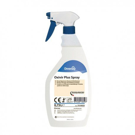OXIVIR PLUS SPRAY 0,75L preparat myjąco-dezynfekujący na bazie aktywnego tlenu bezalkoholowy OXIVIR PLUS SPRAY 0,75L preparat myjąco-dezynfekujący na bazie aktywnego tlenu bezalkoholowy