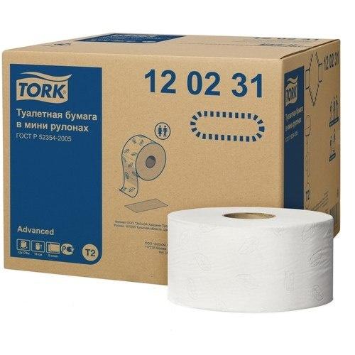 Papier toaletowy 12rolek 170 metrów mini jumbo 120231 TORK Papier toaletowy 12rolek 170 metrów mini jumbo 120231 TORK