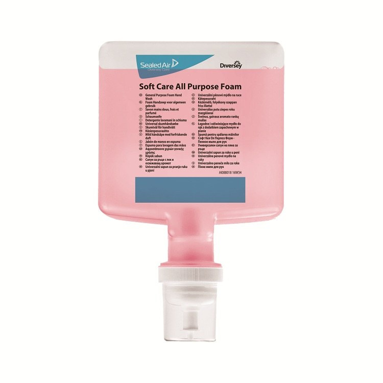 SOFT CARE ALL PURPOSE FOAM 1,3L Łagodne i odswiezajace mydło do rak w pianie z dodatkiem zapachowym do dozownika Intelli Care SOFT CARE ALL PURPOSE FOAM 1,3L Łagodne i odswiezajace mydło do rak w pianie z dodatkiem zapachowym do dozownika Intelli Care
