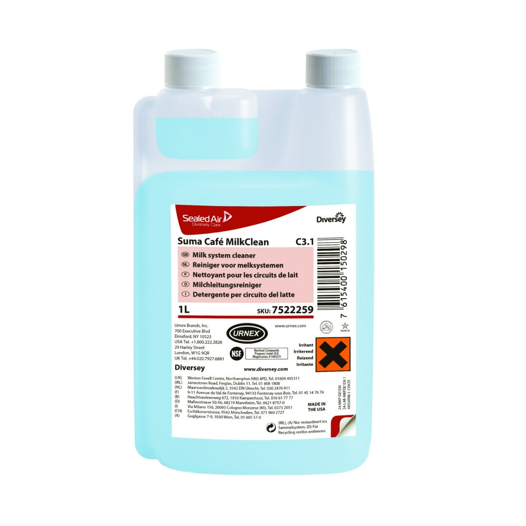 SUMA CAFE MILK CLEAN C3.1 6 x 1L kwasowy preparat w płynie do usuwania osadów mlecznych i wapiennych SUMA CAFE MILK CLEAN C3.1 6 x 1L kwasowy preparat w płynie do usuwania osadów mlecznych i wapiennych