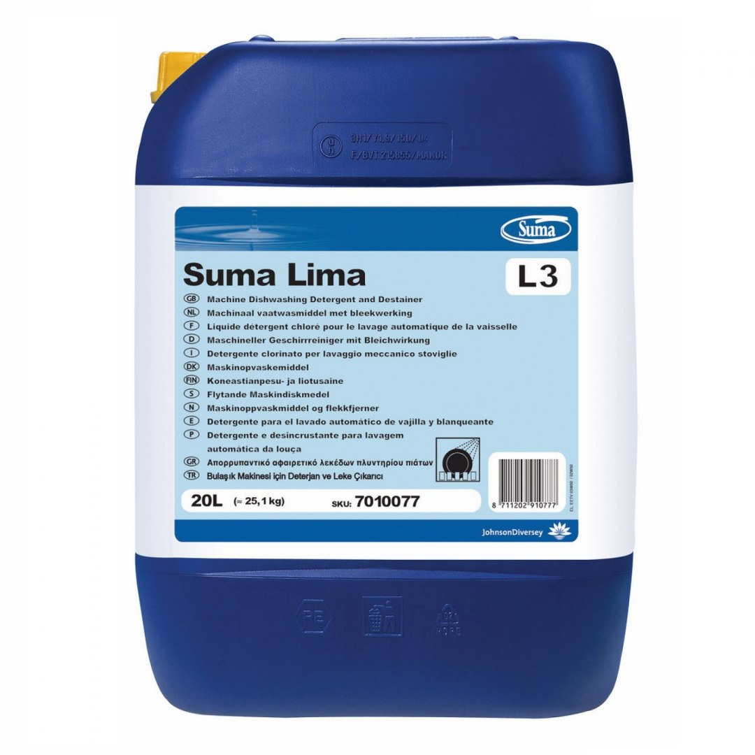 SUMA LIMA L3 20L preparat biobójczy do maszynowego mycia naczyń z aktywnym chlorem SUMA LIMA L3 20L preparat biobójczy do maszynowego mycia naczyń z aktywnym chlorem