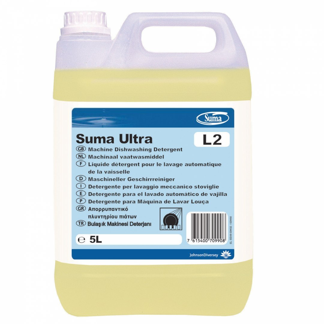 SUMA ULTRA L2 5L preparat do maszynowego mycia naczyń, przeznaczony do wody miękkiej SUMA ULTRA L2 5L preparat do maszynowego mycia naczyń, przeznaczony do wody miękkiej