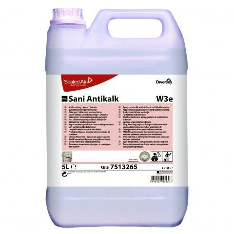 TASKI Sani Antikalk W3e 5L kwasowy płyn do mycia i odkamieniania powierzchni w toaletach TASKI Sani Antikalk W3e 5L kwasowy płyn do mycia i odkamieniania powierzchni w toaletach